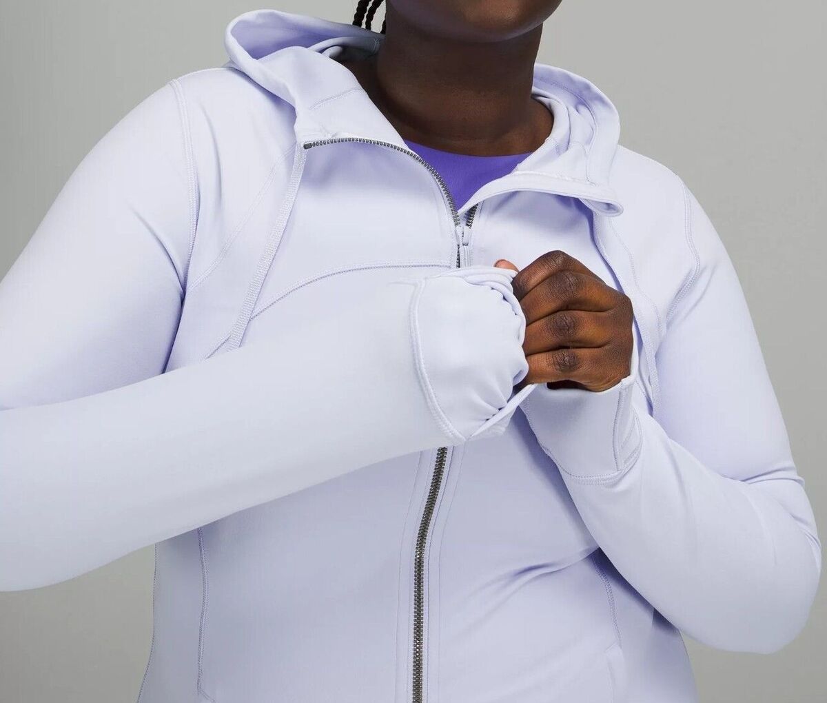 lululemon athletica, Jackets & Coats, Lululemon Nulu Cropped Define  Jacket Pastel Blue Size