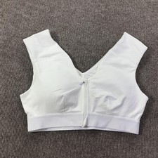 Tommie Copper Sports Bra Womens Large White Shoulder Support Activewear Gym Yoga