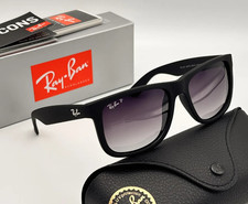 RB4165 Polarized Sunglasses Ray-Ban Justin Black Frame Gray Gradient Lens UV54mm