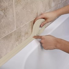 2 Rolls Caulk Tape Self Adhesive Waterproof Caulking Strip Peel  Stick Almond