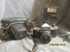 Vintage Hanimex Praktica Super TL camera with flash case Pentacon 1.8/50 lens