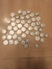 $5 Face Value 90% Silver Dimes Roll of 50 1946-1964 &  includes 5 Mercury dimes
