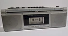 Realistic SCR-28 AM/FM Stereo Cassette Recorder Boombox Silver Black AC/DC 1987