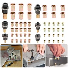 58pcs Manual Rivet Nut Tool Kit M3-M10 Carbon Steel Threaded Inserts Auto  DIY