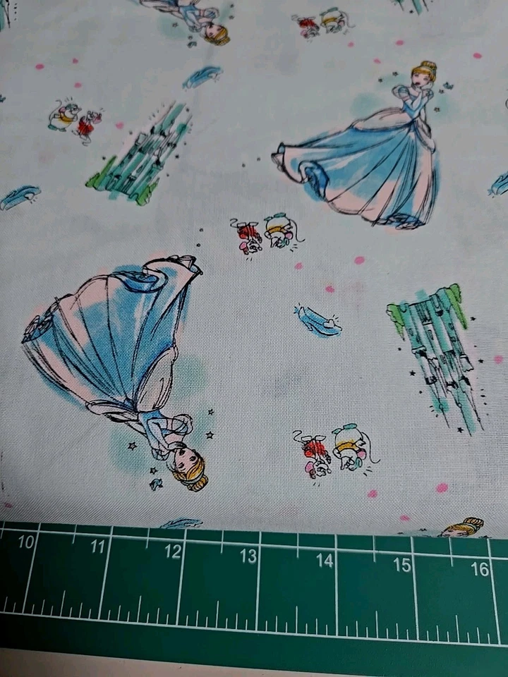 Disney Cinderella Magic Castle Cotton Fabric By The Half Yard 1/2 Disney Craft - Image 3 of 4