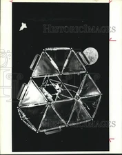 1989 Press Photo Spaceport model at Houston Museum of Natural Science