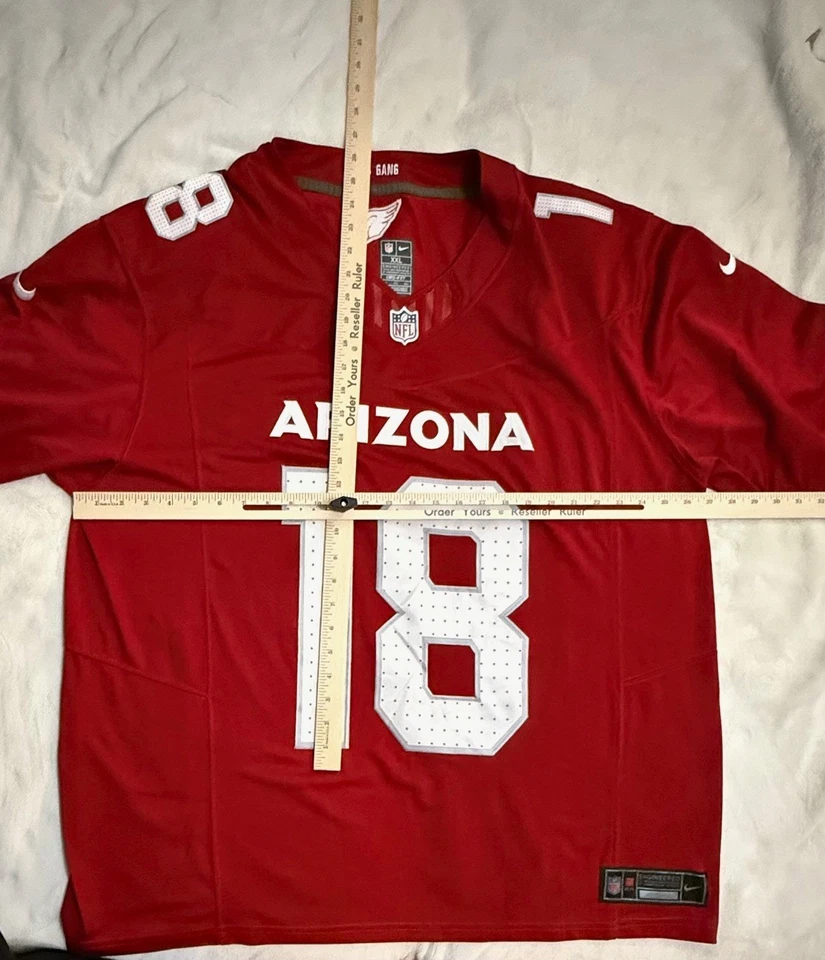 Camiseta 2XL Marvin Harrison Jr #18 Vapor FUSE Roja Elite Quality Arizona Cardinals Foto 3 de 4