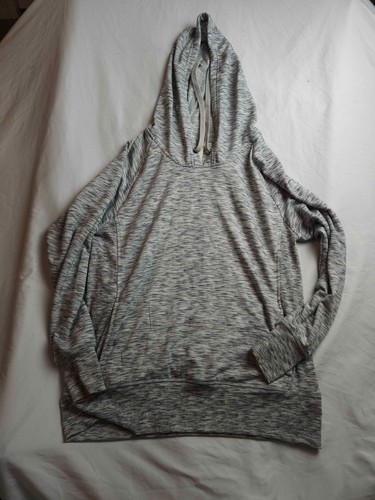 Green Tea Hoodie Womens XL Heather Gray Loungewear Travel Layering Outdoors