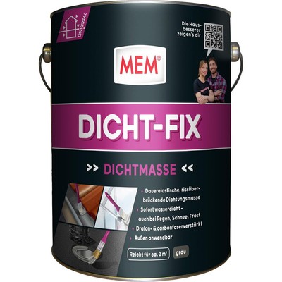 MEM Dicht Fix dauerelastische Dichtmasse rissüberbrückend sofort wasserdicht 4 L