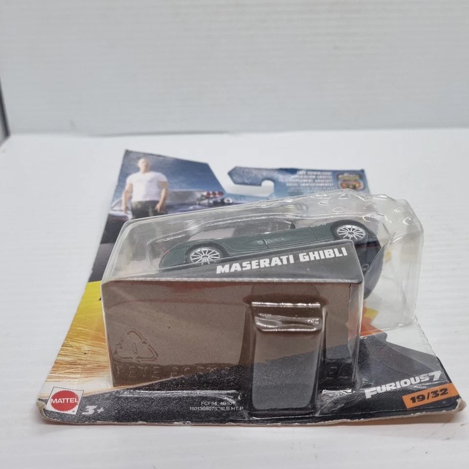 Mattel Fast & Furious Maserati Ghibli escala 1:55 diecast #19/32 Furious 7 FCF54 Foto 4 de 4