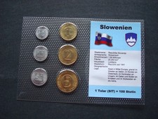 TOP Slowenien Kursmünzensatz im Blister! Münzen! OVP! KMS! RAR! SELTEN!
