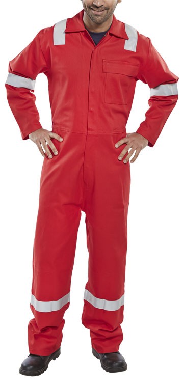 Beeswift Nordic Design Fire Retardant Boilersuit Red Size 42