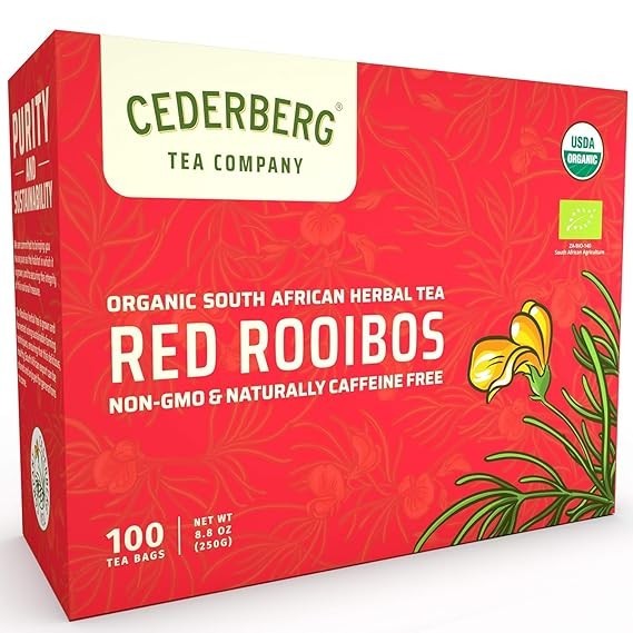 100 Teabags Organic - Naturally Caffeine Free -