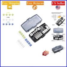 4-Way Mini-ANL Fused Power & Ground Distribution Block, 2 Inputs, 4 Outputs