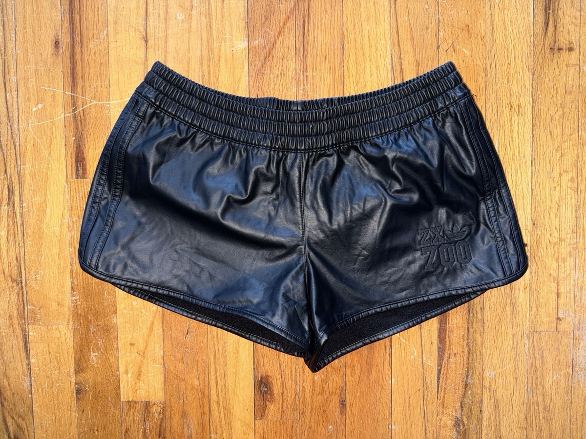 Adidas Originals ZX 700 Leather Shorts Retro Shiny Faux MEDIUM | eBay