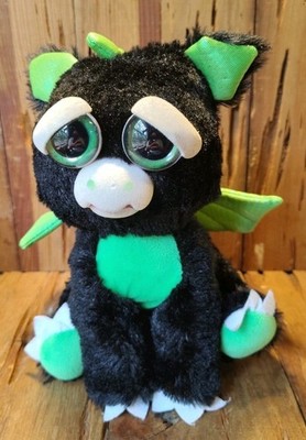 Feisty Pets Fabio Flamefart Dragon Plush Black Green William Mark 2017 EUC