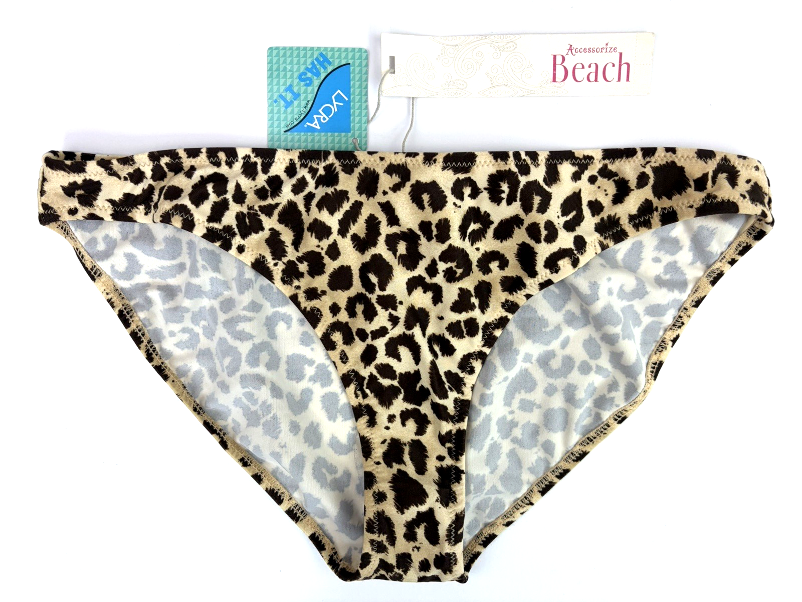 Monsoon Bikini Bottoms UK 14 Animal Print Brown BNWT