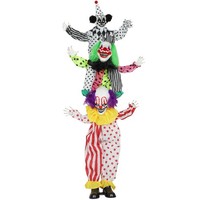 Stapelbare Halloween-Animatronics-Clowns Mit Roten Leuchtenden Augen