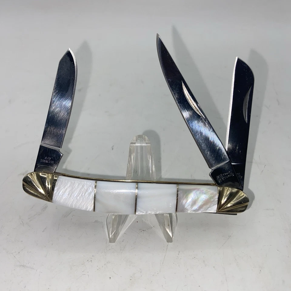 Frost Three Blade With Mother Of Pearl  Handle Folding Pocket Knife - Image 4 of 4