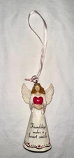 Friendship Angel Ornament Resin Figurine-Heart Blessing Inspirational -HD160