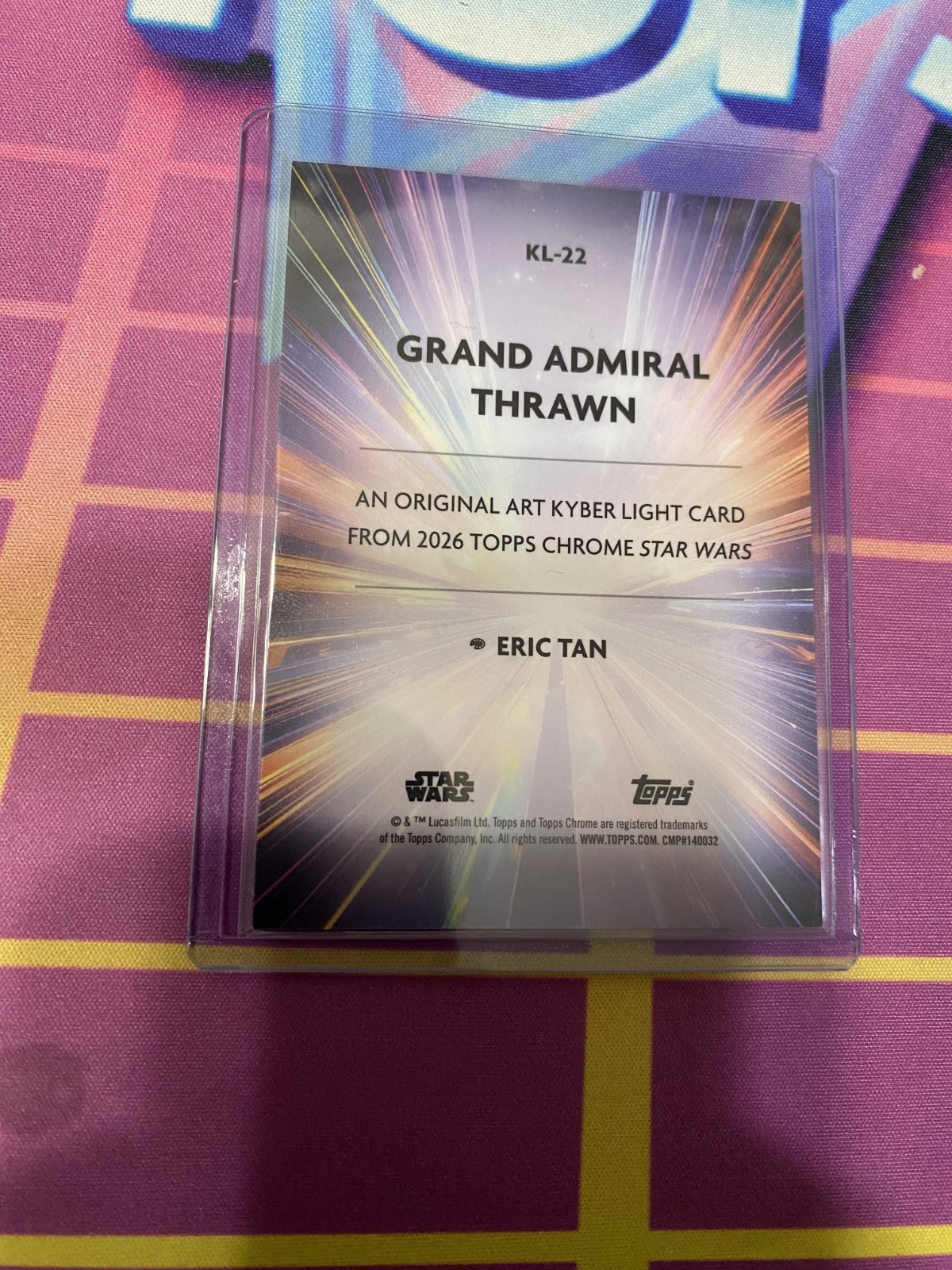2026 Topps Chrome Star Wars Grand Admiral Thrawn CASE HIT Kyber Light #KL-22 SSP view 2