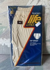 Vintage 1981 Jockey Life Lites Hip Brief Cotton Underwear Size 32 Style 8001