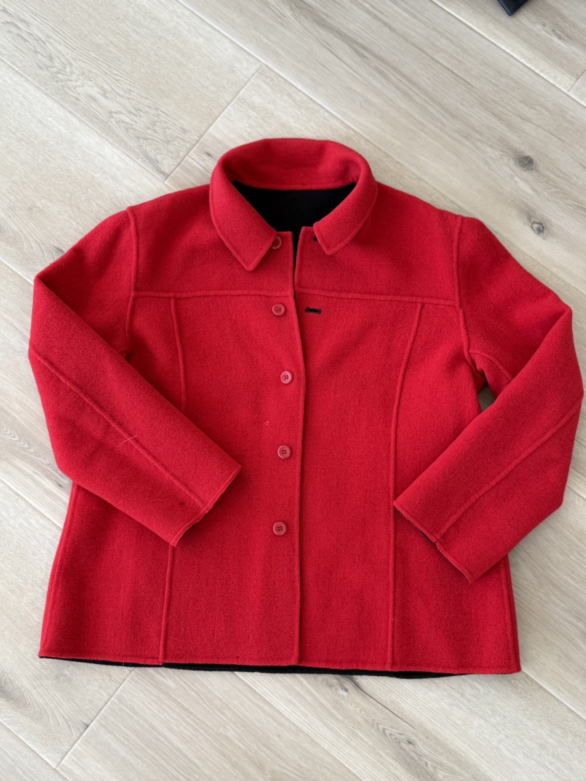 Pendleton Reversible Wool Jacket Black Red Women’… - image 4