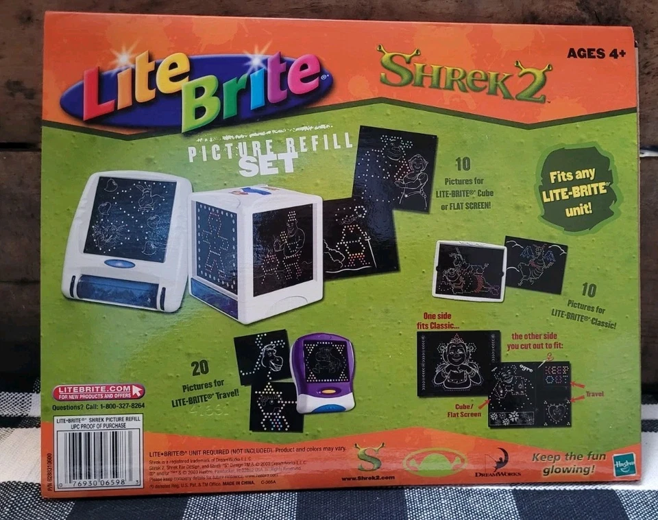 Traga a magia de Shrek para o seu Lite-Brite com esta foto Lite-Brite Shrek 2 - Imagem 4 de 4