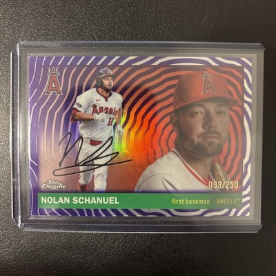 2025 Topps Chrome Platinum Anniversary - Nolan Schanuel Purple Vibrations /250