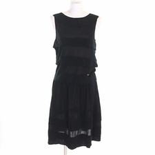 CHANEL 06P P28522 Karl Lagerfeld period Coco mark parts Tiered sleeveless dress