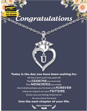 Graduation Gifts for Her Graduation Necklace for Women with Initial 5Th/8Th Grad