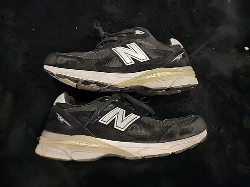 Scarpe sneakers New Balance 990v3 nero grigio M990BK3 taglia 12