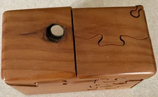 Jeff Vollmer Signed Wood Puzzle Box 17 Pieces! Beautiful
