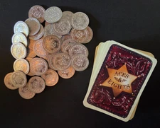 Aces and Eights - Poker Cards –  Wild West Playing Cards And 47 Aluminum Chips