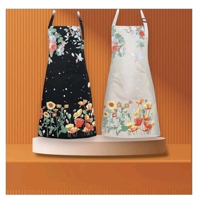 Frauen Wasserdicht Blumen Frühling Küche Schürze Kochen Backen Garten BBQ Koch