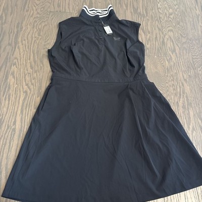 NWT PXG Womens Signature Sleeveless Polo Dress Black XL $185 Outdoor Golfwear