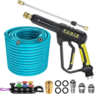 #ad POHIR 3600PSI Pressure Gun With 50FT Hose Washer with Hose $95.37