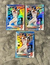 Jeter Downs 2021 Bowman Draft (2) Silver Refractor & Sky Blue Refractor