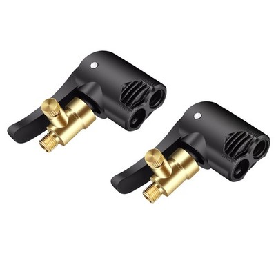 2PCS 2-in-1 Dual Head Deflateable Air Chuck Fit für Schrader- und Presta-Ventile