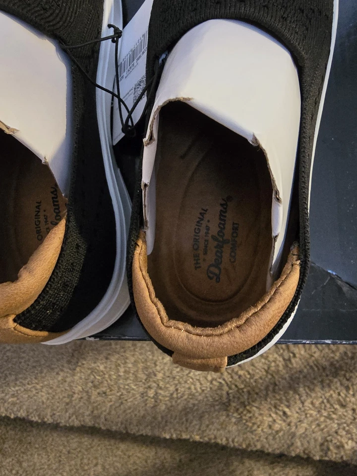 THE ORIGINAL Dearfoams COMFORT SOPHIE Black Slip-on Sneakers~Women's 8H~NEW/NIB - Image 4 of 4