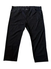 Levis Strauss 505 Jeans Relaxed Fit Black Men’s Size 52x30 Excellent Condition👖
