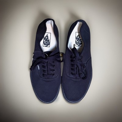 * Vans Authentic Black on Black Low Top Skate Shoes NWOB
