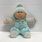1985 Cabbage Patch Kids 12” BBB Bean Butt Baby Doll Sweater Outfit Brown Eyes