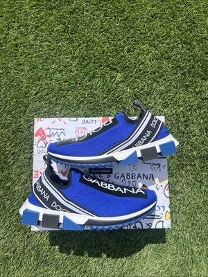 Dolce & Gabbana Men's Multi-Color Canvas Slip On Sneakers Shoes