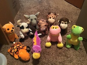 Stuffed Animals by "Toy Works" Lot of 10 “Great For Christmas Or Bday Parties”