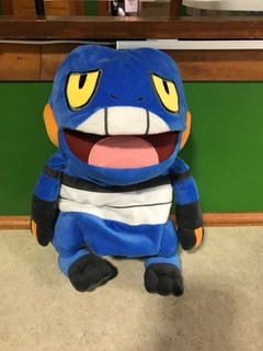 Pokemon Center Japan Papemon Hand Puppet Plush Croagunk Official Plush Doll Toy