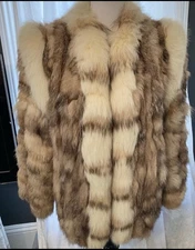 VTG Red Fox Fur Coat Stunning Mob Wife Med Length 80s No Tags 40” Chest Read!