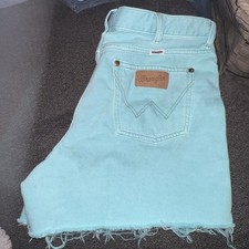 Vintage Bright Teal Wranglers Women s Cut Off Shorts - Size 31