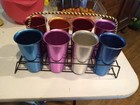 1950's Set of Hostess Ware Colorama ice tea cups with Holder and Pitcher — photo 1