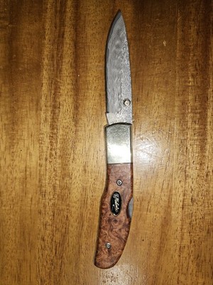 C. Jul Herbertz Damascus Folding Knife 299411